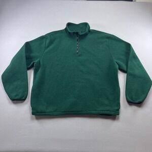 Vintage Colorado Timberline Sweatshirt Mens L Green Fleece Oversized Quarter Zip